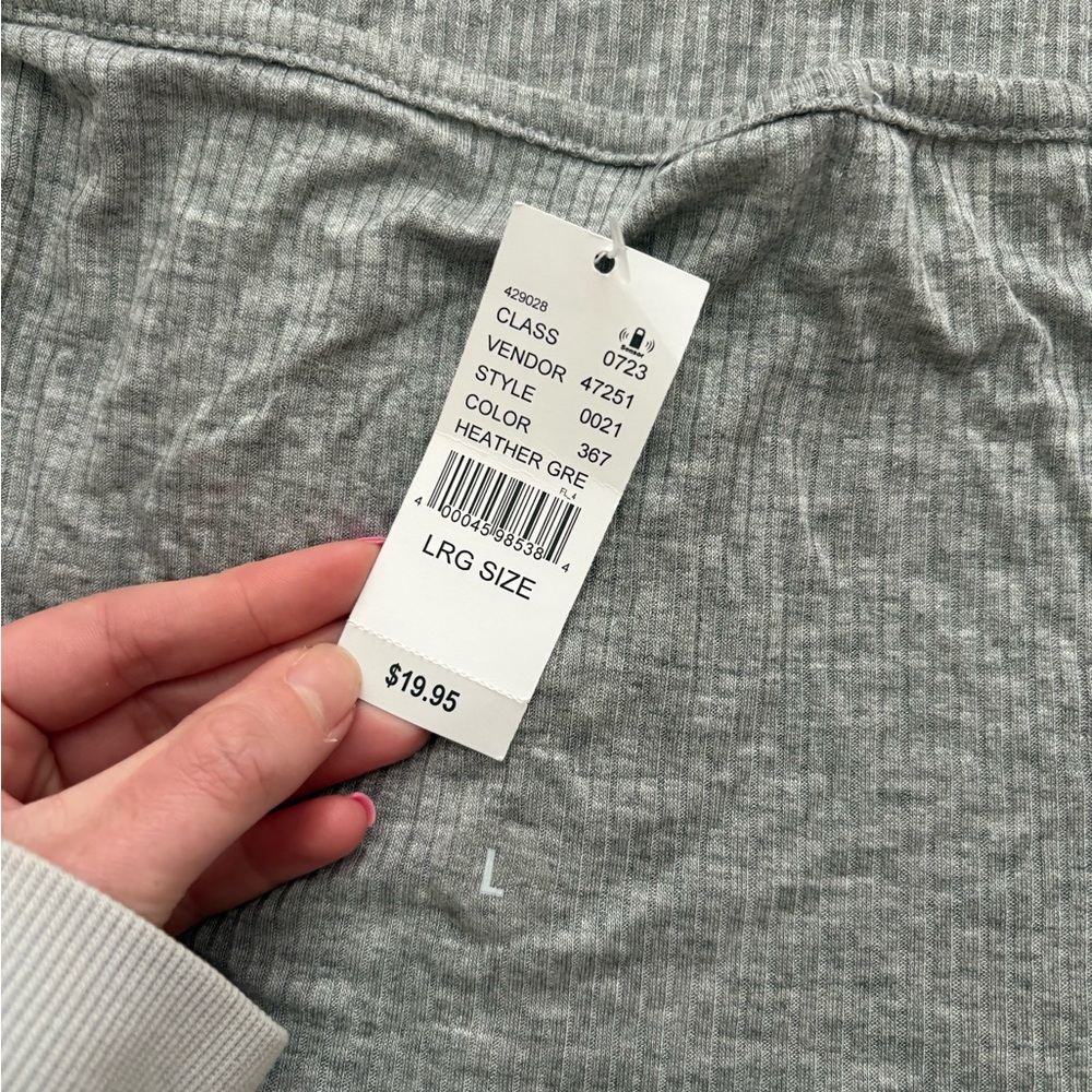 PacSun Women's Heather Gray Ribbed Halter Tank Top Size L - Picture 4 of 4